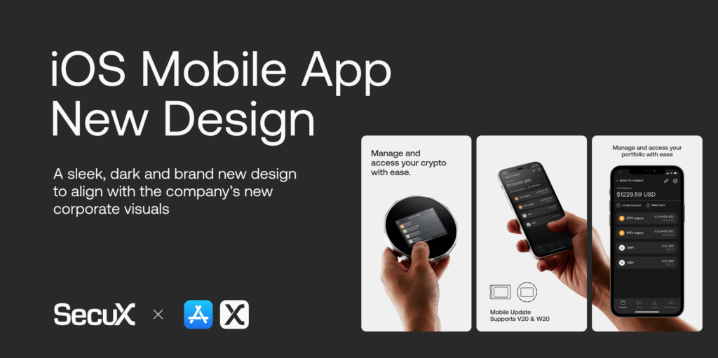 SecuX iOS Mobile App New Design for Hardware Wallets